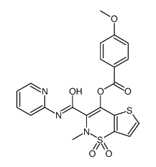 [2-methyl-1,1-dioxo-3-(pyridin-2-ylcarbamoyl)thieno[2,3-e]thiazin-4-yl] 4-methoxybenzoate Structure