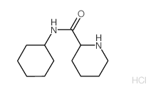 N-Cyclohexyl-2-piperidinecarboxamide hydrochloride结构式