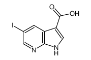 5-iodo-1H-pyrrolo[2,3-b]pyridine-3-carboxylic acid Structure
