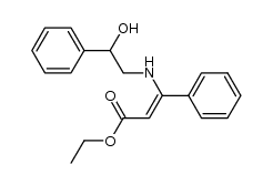 N-(hydroxy-2' phenyl-2' ethyl) amino-3 phenyl-3 propenoate d'ethyle结构式