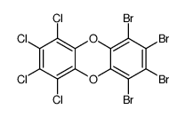 1,2,3,4-Tetrabromo-6,7,8,9-tetrachlorodibenzo(b,e)(1,4)dioxin结构式