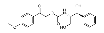 2-(4-methoxyphenyl)-2-oxoethyl ((1S,2S)-1,3-dihydroxy-1-phenylpropan-2-yl)carbamate结构式