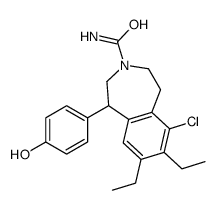 9-chloro-7,8-diethyl-5-(4-hydroxyphenyl)-1,2,4,5-tetrahydro-3-benzazepine-3-carboxamide Structure