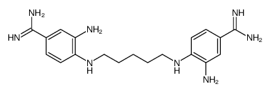 3-amino-4-[5-(2-amino-4-carbamimidoylanilino)pentylamino]benzenecarboximidamide结构式