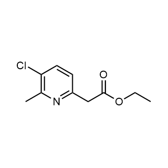 Ethyl2-(5-chloro-6-methyl-2-pyridyl)acetate structure