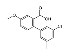 2-(3-chloro-5-methylphenyl)-5-methoxybenzoic acid结构式
