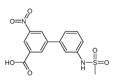 3-[3-(methanesulfonamido)phenyl]-5-nitrobenzoic acid Structure