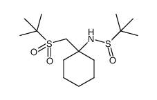 N-(1-((tert-butylsulfonyl)methyl)cyclohexyl)-2-methylpropane-2-sulfinamide Structure
