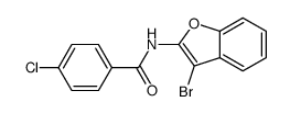 N-(3-bromo-1-benzofuran-2-yl)-4-chlorobenzamide结构式