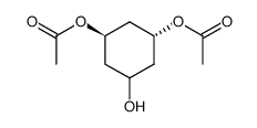 (1R,3R)-1,3-diacetoxy-5-hydroxy-cyclohexane结构式