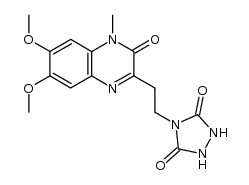 4-(2-(6,7-dimethoxy-4-methyl-3-oxo-3,4-dihydroquinoxalin-2-yl)ethyl)-1,2,4-triazolidine-3,5-dione结构式