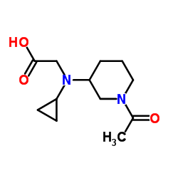N-(1-Acetyl-3-piperidinyl)-N-cyclopropylglycine结构式