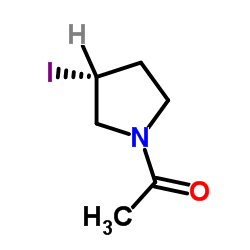 1-[(3R)-3-Iodo-1-pyrrolidinyl]ethanone Structure