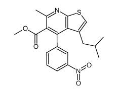 methyl 3-isobutyl-6-methyl-4-(3-nitrophenyl)thieno<2,3-b>pyridine-5-carboxylate Structure