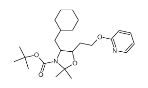3-BOC-4-cyclohexylmethyl-2,2-dimethyl-5-(2-(2-pyridyl-oxy)-ethyl)-oxazolidine Structure