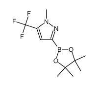 1-methyl-3-(4,4,5,5-tetramethyl-1,3,2-dioxaborolan-2-yl)-5-trifluoromethyl-1H-pyrazole结构式