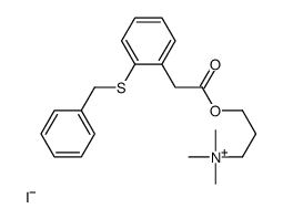 3-[2-(2-benzylsulfanylphenyl)acetyl]oxypropyl-trimethylazanium,iodide结构式