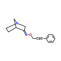 (3Z)-N-[(3-Phenyl-2-propyn-1-yl)oxy]-1-azabicyclo[2.2.1]heptan-3-imine Structure