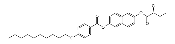 2'-<6'-((2''S-2''-chloro-3''-methylbutanoyl)oxy)>naphthyl 4-decyloxybenzoate结构式