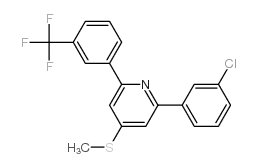 2-(3-chlorophenyl)-4-methylsulfanyl-6-[3-(trifluoromethyl)phenyl]pyrid ine Structure
