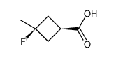3-methyl-cis-3-fluorocyclobutanecarboxylic acid Structure