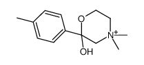 2-hydroxy-4,4-dimethyl-2-(4-tolyl)morpholinium结构式