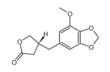 (R)-3-(5-methoxy-3,4-methylenedioxybenzyl)butanolide结构式