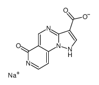 Monosodium 6,7-dihydro-6-oxopyrazolo(1,5-a)pyrido(3,4-e)pyrimidine-3-carboxylate Structure