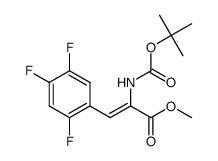 (Z)-methyl 2-((tert-butoxycarbonyl)amino)-3-(2,4,5-trifluorophenyl)acrylate Structure