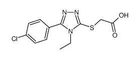 {[5-(4-CHLOROPHENYL)-4-ETHYL-4H-1,2,4-TRIAZOL-3-YL]THIO}ACETIC ACID picture