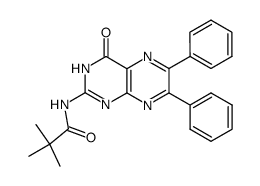 6,7-diphenyl-2-pivaloylamino-4(3H)-pteridinone结构式