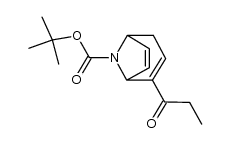 tert-butyl 2-propionyl-8-azabicyclo[3.2.1]octa-2,6-diene-8-carboxylate Structure