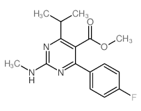 METHYL 4-(4-FLUOROPHENYL)-6-ISOPROPYL-2-(METHYLAMINO)PYRIMIDINE-5-CARBOXYLATE Structure