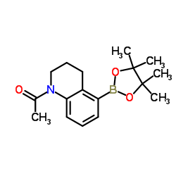 1-[5-(4,4,5,5-Tetramethyl-1,3,2-dioxaborolan-2-yl)-3,4-dihydro-1(2H)-quinolinyl]ethanone Structure
