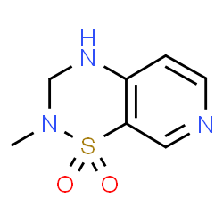 2H-Pyrido[4,3-e]-1,2,4-thiadiazine,3,4-dihydro-2-methyl-,1,1-dioxide(9CI)结构式