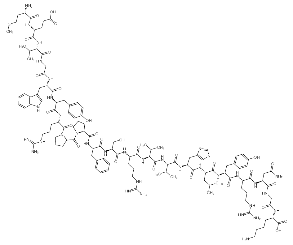 MYELIN OLIGODENDROCYTE GLYCOPROTEIN (35-55) (HUMAN)结构式