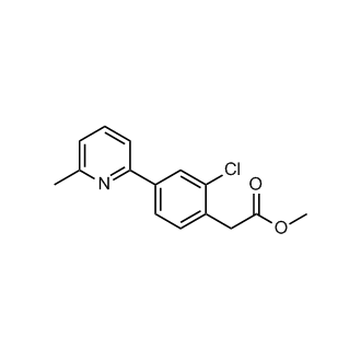 methyl2-(2-chloro-4-(6-methylpyridin-2-yl)phenyl)acetate Structure