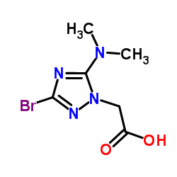 [3-Bromo-5-(dimethylamino)-1H-1,2,4-triazol-1-yl]acetic acid structure