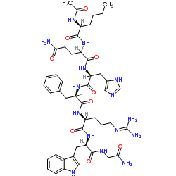 Acetyl-(Nle4,Gln5,D-Phe7,D-Trp9)-α-MSH (4-10) amide图片