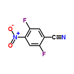 2,5-二氟-4-硝基苯甲腈结构式