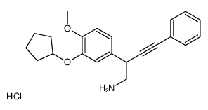 2-(3-CYCLOPENTYLOXY-4-METHOXY-PHENYL)-4-PHENYL-BUT-3-YNYLAMINE HYDROCHLORIDE结构式