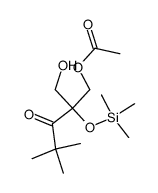 1-acetoxy-3-hydroxy-2-pivaloyl-2-[(trimethylsilyl)oxy]propane结构式