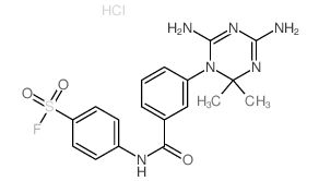 4-[[3-(4,6-diamino-2,2-dimethyl-1,3,5-triazin-1-yl)benzoyl]amino]benzenesulfonyl fluoride Structure