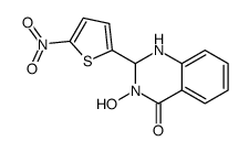 3-hydroxy-2-(5-nitrothiophen-2-yl)-1,2-dihydroquinazolin-4-one结构式