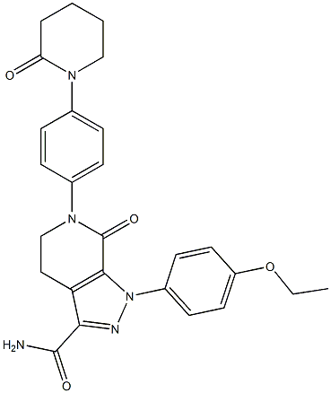 1H-Pyrazolo[3,4-c]pyridine-3-carboxamide, 1-(4-ethoxyphenyl)-4,5,6,7-tetrahydro-7-oxo-6-[4-(2-oxo-1-piperidinyl)phenyl]- Structure