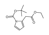 tert-butyl 2-(2-ethoxy-2-oxoethyl)pyrrole-1-carboxylate结构式