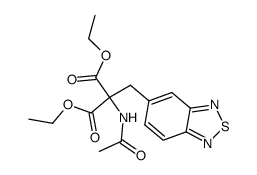 acetylamino-benzo[1,2,5]thiadiazol-5-ylmethyl-malonic acid diethyl ester结构式