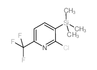 2-氯-6-三氟甲基-3-(三甲基甲硅烷基)吡啶结构式