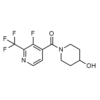 1-[3-Fluoro-2-(trifluoromethyl)pyridine-4-carbonyl]piperidin-4-ol Structure