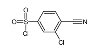 3-氯-4-氰基苯-1-磺酰氯结构式